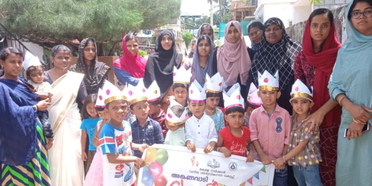 അംഗണവാടികളിൽ പ്രവേശനോത്സവം വിപുലമായ രീതിയിൽ നടന്നു.