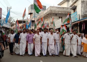 തൃക്കാക്കര ഉപതെരഞ്ഞെടുപ്പ് വിജയത്തിൽ ആഹ്ലാദപ്രകടനം നടത്തി.