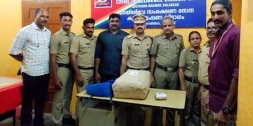 പാലക്കാട്. ട്രെയിനിൽ നിന്ന് 8.2 കിലോഗ്രാം കഞ്ചാവ് പിടികൂടി