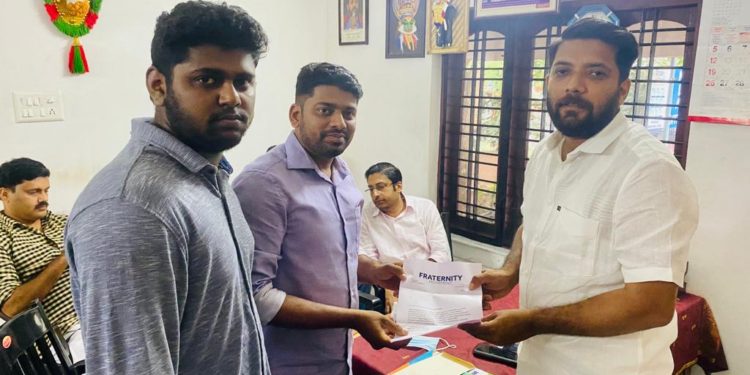 സീറ്റ് പ്രതിസന്ധി: ഫ്രറ്റേണിറ്റി നേതാക്കൾ ഷാഫി പറമ്പിലിന് നിവേദനം നൽകി