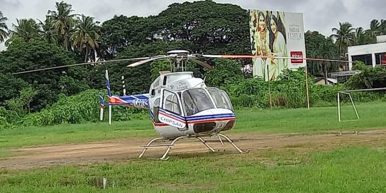 ഹെലികോപ്റ്റർ പരിഭ്രാന്തി പരത്തി