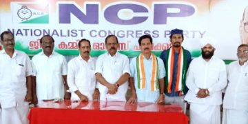കെ കെ കാജാ ഹുസൈൻ എൻസിപിയിൽ ചേർന്നു.