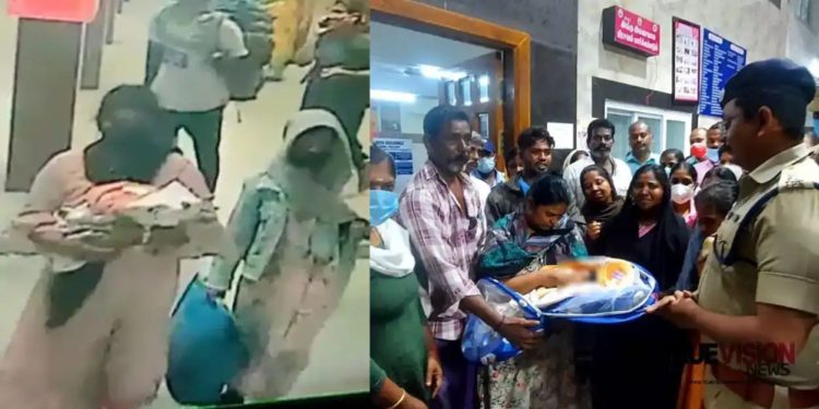 പൊള്ളാച്ചിയിൽ നിന്ന് തട്ടിക്കൊണ്ടുപോയ നവജാതശിശുവിനെ  കൊടുവായൂരിൽ കണ്ടെത്തി.