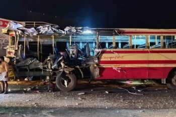 വടക്കഞ്ചേരിയിൽ ബസ്സുകൾ കൂട്ടിയിടിച്ച് 9 മരണം