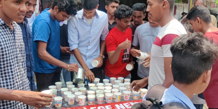 കാൻസർ ബാധിതനെ സഹായിക്കാൻ എൻ. സി. സി.കാഡറ്റുകൾ സേവനമനുഷ്ഠിച്ചു