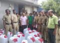 തേങ്കുറുശ്ശിയില്‍ വന്‍ സ്പിരിറ്റ് വേട്ട , ആയിരം ലിറ്ററിലധികം സ്പിരിറ്റ് പിടിച്ചെടുത്തു