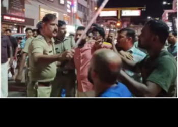 കുഴിയില്‍ വീണ് വിമുക്തഭടൻ മരിച്ച സംഭവം : യൂത്ത് കോണ്‍ഗ്രസ് പ്രതിഷേധത്തിൽ വാക്കേറ്റം