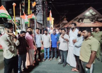 പോലീസ്  നരനായാട്ടിൽ യുത്ത് കോൺഗ്രസ്സ് പ്രതിഷേധിച്ചു