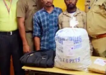 ഷൊര്‍ണൂര്‍ റെയില്‍വേ സ്റ്റേഷനില കഞ്ചാവ് വേട്ട.