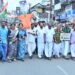 കേന്ദ്ര സഹമന്ത്രി സുരേഷ് ഗോപിയുടെ കോലം കത്തിച്ചു