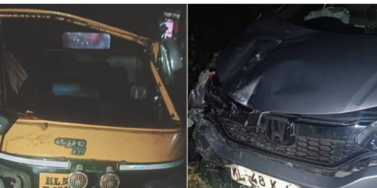 കാറും ഓട്ടോയും കൂട്ടിയിടിച്ച് നവജാത ശിശു മരിച്ചു.