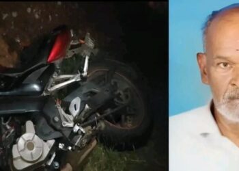 ബൈക്ക് ഇടിച്ച് കാൽ നടയാത്രക്കാരൻ മരിച്ചു.