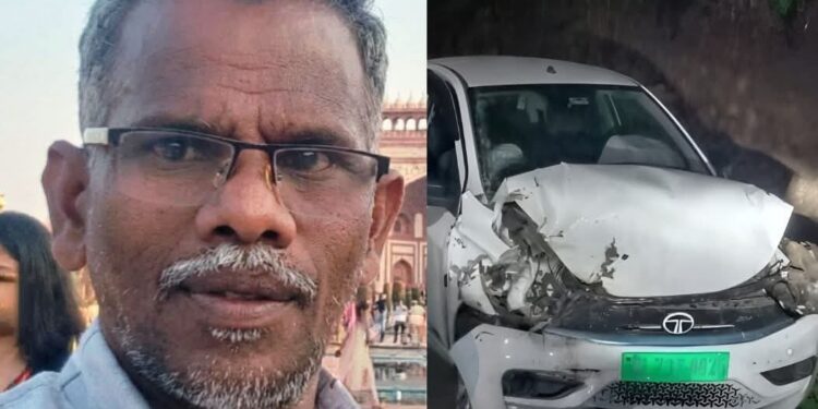 റോഡിൽ പശു കടന്നുവന്നതോടെ കാർ നിയന്ത്രണം വിട്ടു; കാർ യാത്രക്കാരൻ മരിച്ചു