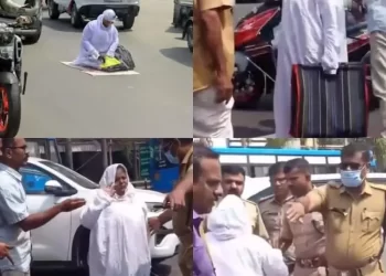 ഐ.എം.എ ജംഗ്ഷനിൽ വീട്ടമ്മയുടെ പ്രതിഷേധം, ഗതാഗതക്കുരുക്ക്