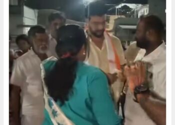 പര്യടനത്തിനിടെ യു.ഡി.എഫ് സ്ഥാനാർഥി രമേഷ് പിഷാരടിയെ തടഞ്ഞ് ബി.ജെ.പി പ്രവർത്തകർ