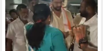 പര്യടനത്തിനിടെ യു.ഡി.എഫ് സ്ഥാനാർഥി രമേഷ് പിഷാരടിയെ തടഞ്ഞ് ബി.ജെ.പി പ്രവർത്തകർ