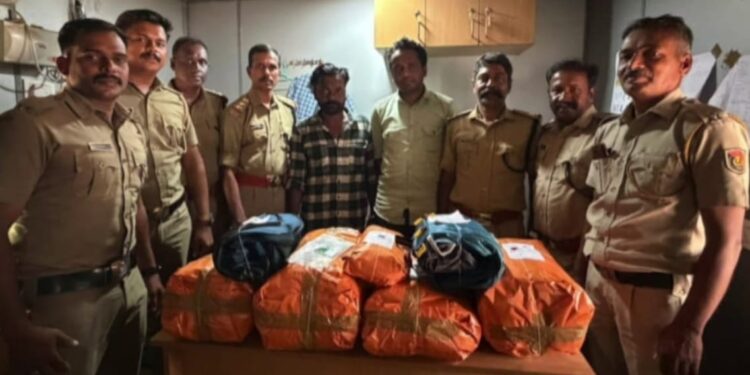 കെഎസ്‌ആര്‍ടിസി ബസില്‍ 16 കിലോ കഞ്ചാവ്; രണ്ടംഗ സംഘത്തെ പിടികൂടി എക്സൈസ്