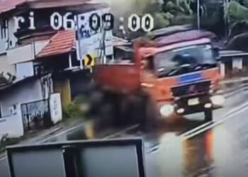 ലോറിയും ബൈക്കും കൂട്ടിയിടിച്ചു; ബൈക്ക് യാത്രികന് പരിക്ക്